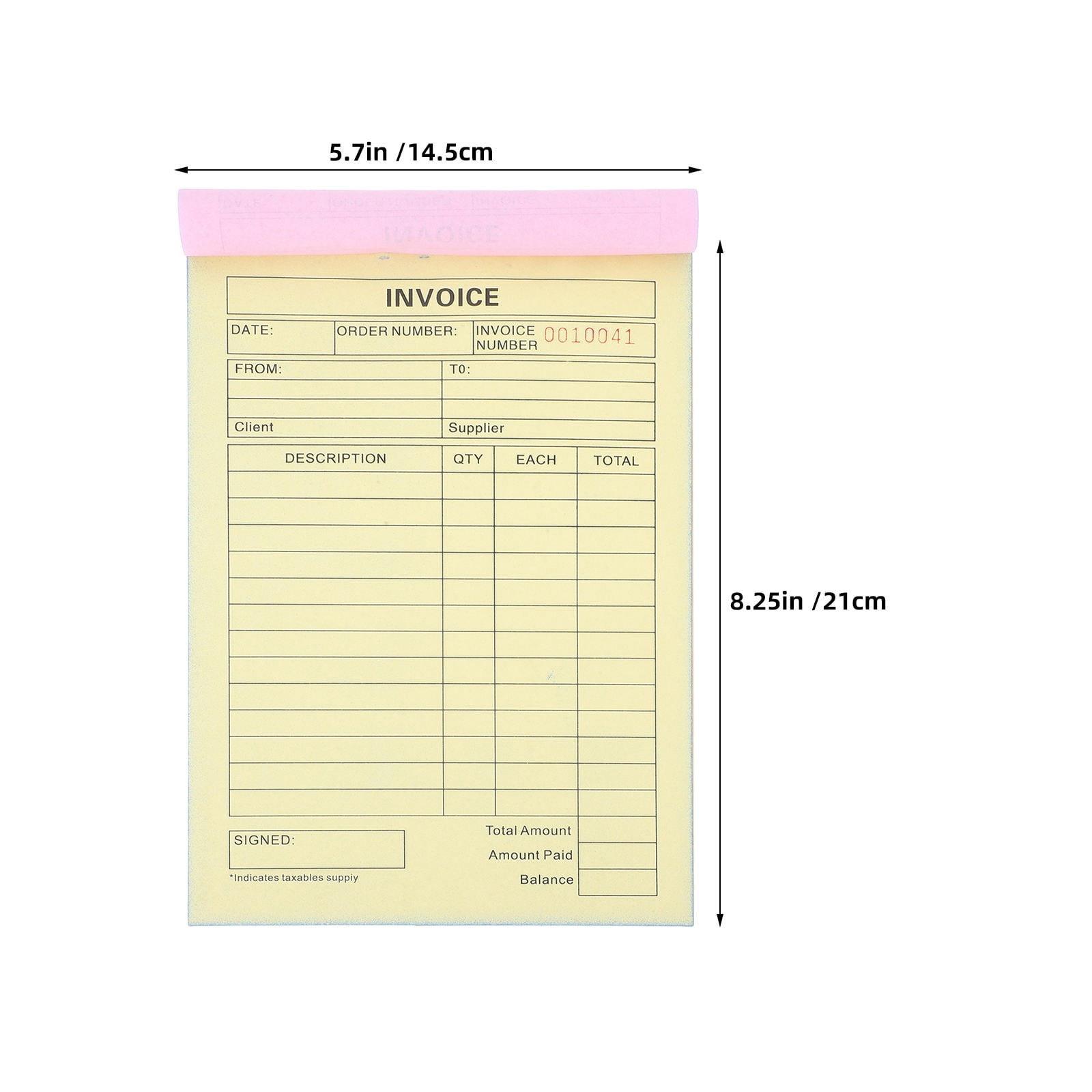 POPETPOP 5-Pack Multi-Part Carbonless Invoice Pads for Small Business, Portable Order Receipt Books for Easy Transactions