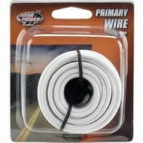 Woods Primary Wire 17 Ft 14 Gauge PVC-Coated - Insulated, White