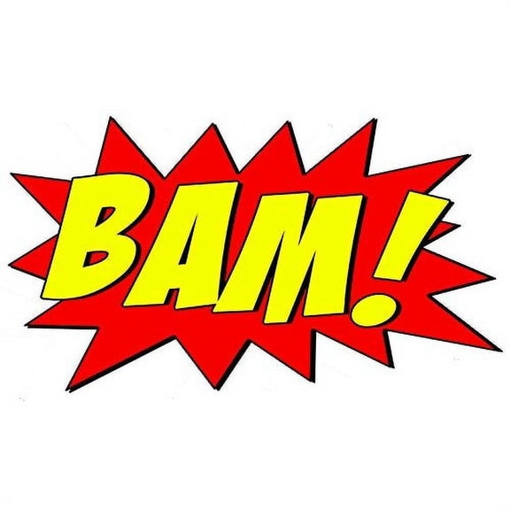 VWAQ Comic Book Wall Decal Bam Sound Effect Wall Art Superhero Peel And Stick Sticker VWAQ-CB1 (20"H X 30"W)