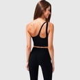 thumbnail image 7 of Women's One Shoulder Cutout Athletic Crop Top - X Large, Black, 7 of 7
