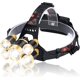 thumbnail image 1 of Faro delantero recargable, 18000 lúmenes, IPX4 impermeable, linterna ajustable de 90 °, faro perfecto de 5 LEDS para acampar, senderismo, pesca Afortunado Sencillez, 1 of 4
