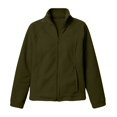 thumbnail image 4 of Huyun Womens Fleece Zip Up Jacket Lightweight Stand Collar Long Sleeve Athletic Running Jacket with Pockets Green,XXL, 4 of 5