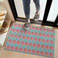 thumbnail image 2 of Red Teal Checkerboard Checkered Pattern Door Rugs,Washable Non Slip Door Mats Indoor,Decorative Door Mats,Entry Mat Indoor for Entrance,Bedroom,Kitchen,Bathroom,20"x32", 2 of 6