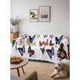 thumbnail image 6 of Butterfly Print Couch Cover for 2 Cushion Sofa, Modern Colorful Animals Washable Loveseat Sofa Covers Slipcover for Sectional Sofas L-Shaped, Couch Throw Cover 71"x118", 6 of 9