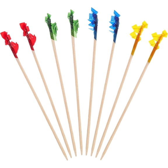 2.5 Inch Wood Frill Picks Toothpicks,2800 Pcs Fancy Cocktail Picks,Sandwiches Picks,Colored Food Party Toothpicks for Fruit,Appetizers,Club Sandwiches,Parties