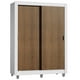 thumbnail image 1 of Ropero Closet Madesa Dallas 2 Puertas Corredizas 2 Cajones con Pies Blanco/Marrón, 1 of 5