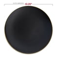 thumbnail image 6 of Smarty 10.25" Black Gold Rim Organic Disposable Plastic Dinner Plates 120ct, 6 of 7