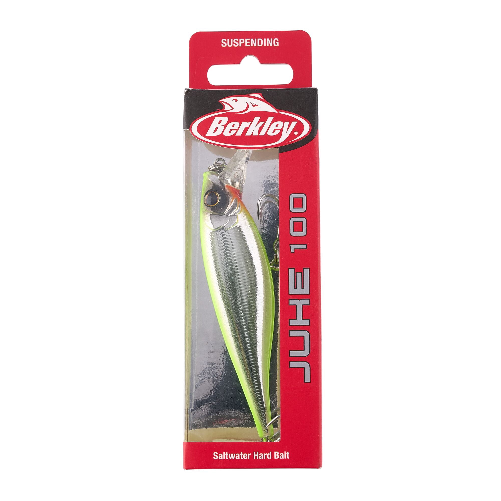 Berkley Juke Saltwater, 4 in, Crankbaits, Chrome/Chartreuse (1 Count)