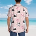 thumbnail image 4 of Balery Cute Cartoon Panda Camisas hawaianas de manga corta para hombre, camisas playeras de corte holgado, camisas de vacaciones con botones,Small, 4 of 7