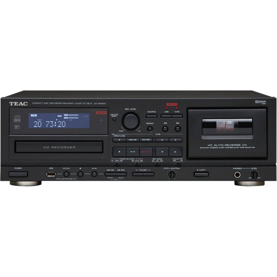 Teac ADRW900 CD player / cassette recorder black