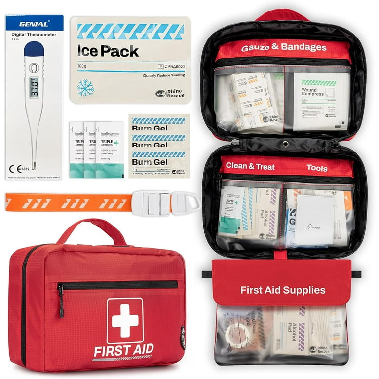 Engine Rescue First Aid Kit First Aid Kit Rhino Rescue 350-Piece OSHA - Wall-Mount Double Layer Box ...