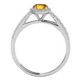 thumbnail image 2 of Mauli Jewels Engagement Rings for Women 1.75 Carat Diamond And Oval Shaped Citrine Ring Shared-Prong-Setting 10K White Gold, 2 of 6