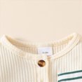 thumbnail image 5 of HCNTES Baby Boy Winter Clothes Baby Boy Outfits Knit Long Sleeve Lapel Button Down Pocket Romper With Pocket Solid Color Trousers Autumn Clothes, 5 of 7