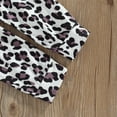 thumbnail image 7 of Bagilaanoe 3pcs Newborn Baby Girl Long Pants Set Letter Print Long Sleeve Romper Tops + Leopard Trousers + Headband 3M 6M 12M 18M Infant Casual Outfits, 7 of 7
