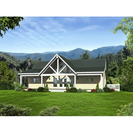 763-2616: Colonial 2 Bed, 2 Bath Luxury Home Plan, 1500 Sq Ft: Full Blueprints with License to Build by Home Plan Marketplace - Lesuto