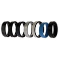 thumbnail image 2 of Juego de anillos de boda de silicona BR Step - Metal de ROQ para hombres - Anillo de 7 x 15 mm, 2 of 2