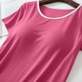 thumbnail image 3 of Nmnitkp Pajamas for Women Solid Color Breathable and Comfortable Pajamas Home Wear & Sleepwear With Built In Bra, 3 of 3