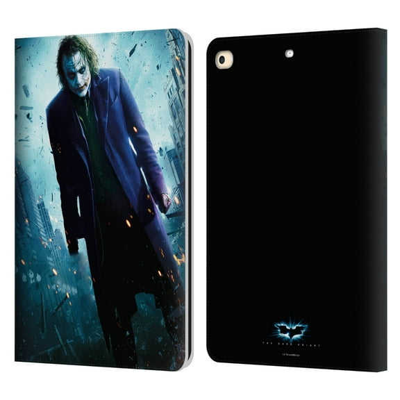 Head Case Designs Officially Licensed The Dark Knight Key Art Joker Poster Leather Book Wallet Case Cover Compatible with Apple iPad 9.7 2017 / iPad 9.7 2018