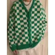 thumbnail image 2 of Suéter de punto Chaqueta de hombre Abrigo Verde Ropa de hombre Cárdigan estético Cuadros Cuello en V Moda 2024 Sudadera barata Calle holgada X, 2 of 5