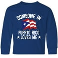 thumbnail image 3 of Inktastic Someone in Puerto Rico Loves Me Long Sleeve Youth T-Shirt, 3 of 5