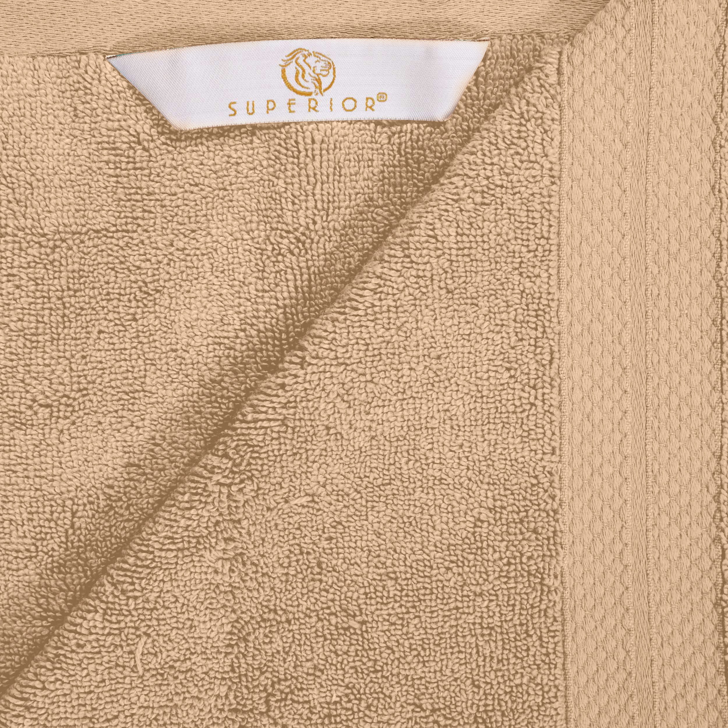 Superior Aria Turkish Cotton 3-Piece Towel Set, Ultra Soft Heavyweight Towels, Hazelnut