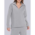 thumbnail image 4 of Conjuntos de Dos Piezas para Mujer, Moda de Otoño 2025, Pantalones Anchos, Conjunto de Estar por Casa, para Viajes y Vacaciones. Gris L, 4 of 9