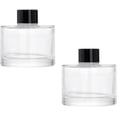 thumbnail image 1 of 2 Pcs 50ml 1.7oz Classic Glass Diffuser Bottles Reed Diffuser Bottle Clear Glass Fragrance Bottle with Black Cap Fragrance Oil Diffusers Essential Oil Bottles Decorative Diffusers Reeds Sticks Vase, 1 of 6