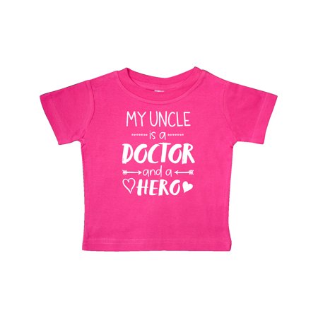 

Inktastic My Uncle is a Doctor and a Hero Gift Baby Boy or Baby Girl T-Shirt