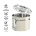 thumbnail image 3 of Oggi Stainless Steel Kitchen Canister 26 fl oz, Gray - Airtight Clamp Lid, Clear See-Thru Top - Ideal for Kitchen Storage, Food Storage, Pantry Storage. Size 5" x 3.5"., 3 of 8