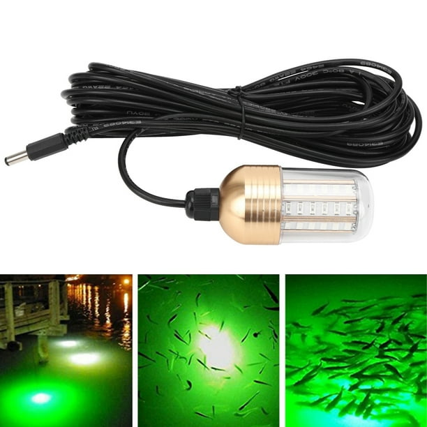 Fishing Lure Light, Green Flash Fish Attracts Light, 30W 12V For Sea/ Fishing  Fishing Lover 30W Green Light 