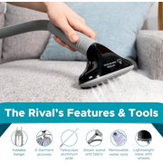 STEAM AND GO The Rival Clothes Steamer, Foldable Standing Garment Steamer for Clothes, Black