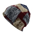 thumbnail image 2 of Womens Mens Beanie BWASD Casual Knit Slouchy Stretchy Soft Warm Beanie Letter Print for Hiking Camping Workout Wine Skull Caps Casual Outdoor Outfit One Size, 2 of 2