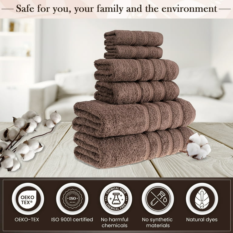 Brown patterned 2024 bath towels