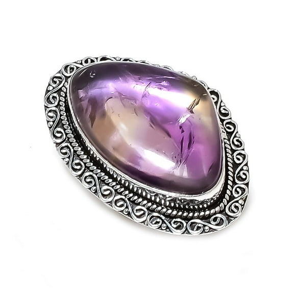 Ametrine Handmade 925 Sterling Silver Jewelry Ring Size 8