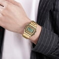 thumbnail image 2 of Men Lady Vintage Retro Gold Stainless Steel Digital Casual Watch Alarm Stopwatch, 2 of 9