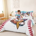 thumbnail image 3 of Erosebridal Kids Sports Bedding Comforter Set, Baseball Ice Cream King Bedding Sets, Colorful Polka Dots Reversible, 7 Pieces, 3 of 6
