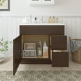 thumbnail image 3 of Vanity Art 36" W Birch Plywood Freestanding Single Base 2 Drawers Storage Cabinet with Soft Close Door, 3 of 9