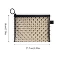 thumbnail image 3 of HCBY Heart Mesh Zipper Pouch, Semi-transparent See-through, Heart Pattern Print, Smooth Zipper for Student Stationery, 3 of 7