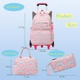 thumbnail image 5 of Mochilas escolares con ruedas para niñas, morrales escolares impermeables para niños, mochila con ruedas, maleta con ruedas, 5 of 5