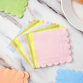 thumbnail image 4 of 100 servilletas de cóctel festoneadas con arco iris, 3 capas, 5 x 5 pulgadas, servilletas de papel desechables para boda, cumpleaños, fiesta, boda, aniversario, baby shower, 4 of 4