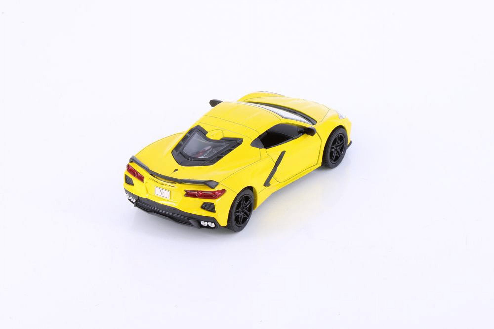 2021 Chevy Corvette, Yellow - Kinsmart 5432D - 1/36 scale Diecast