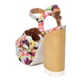 thumbnail image 3 of Qupid EK51 Women Tropical Peep Toe Criss Cross Block Heel Platform Sandal, 3 of 6
