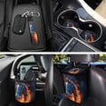 thumbnail image 3 of Jeiento Western Horse 12 PCS Car Seat Covers Set for Men Women, Auto Seat Covers with Steering Wheel Cover Seat Belt Pads Trash Bin Air Vent Pocket Coasters Cool Flame Key Chain, Fit for SUV Truck, 3 of 7