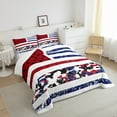 thumbnail image 4 of American Flag Bedding Stars and Stripes Bedding Comforter Sets, Military Camouflage Design Comforter Set King Students Army Veteran Down Comforter - Red Blue Black White, 4 of 6