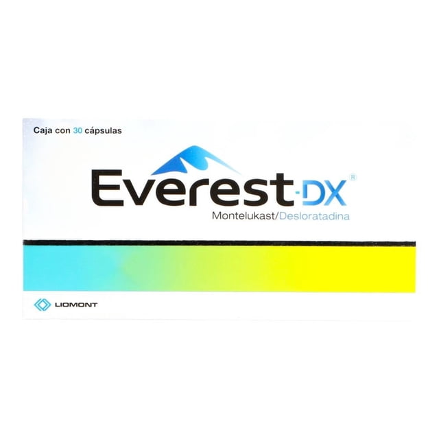 Everest DX DX Montelukast 10 mg, Desloratadina 5 mg 30 cápsulas