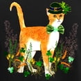 thumbnail image 3 of CafePress - St. Patrick's Day Cat Women's Dark Pajamas - Women's Short Sleeve Print T-Shirt and Pants Dark Cotton Pajama Set, 3 of 7