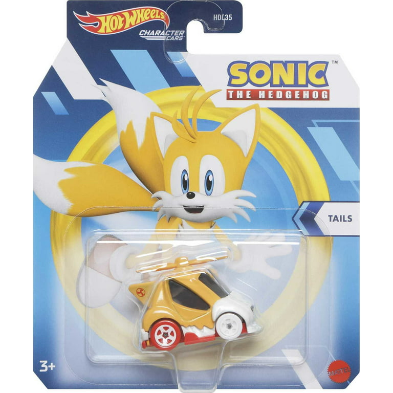 Hot Wheels Miles Tails Prower Character Car, Collectible 1:64 Scale Toy Car  Inspired by Sonic the Hedgehog 