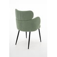 thumbnail image 4 of Coral Velvet Accent Chair with Wing Back & Arm, Modern Upholstered Side Chair with Metal Legs,Thick Cushion Chair for Living Room, Bedroom Games(Green), 4 of 11