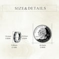 thumbnail image 3 of S925 Sterling Silver Earrings for Men and Women, Hypoallergenic Norse Style Circular Earrings, 3 of 4