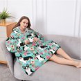 thumbnail image 5 of Oversized Wearable Blanket Hoodie,Corgi Dog and Flowers Sherpa Blanket Hoodie with Super Pockets,Super Warm Fuzzy Pullover for Women & Men, 5 of 6